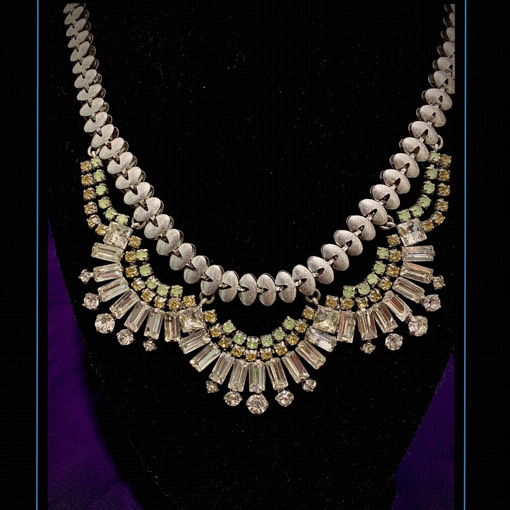 Stella & Dot Pronged Rhinestone Layered Necklace
